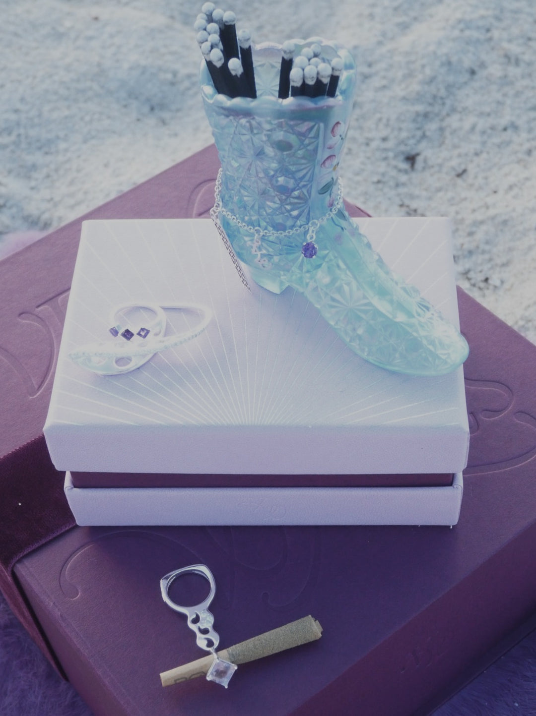 Vintage Match Vase, One of One Blue Boot