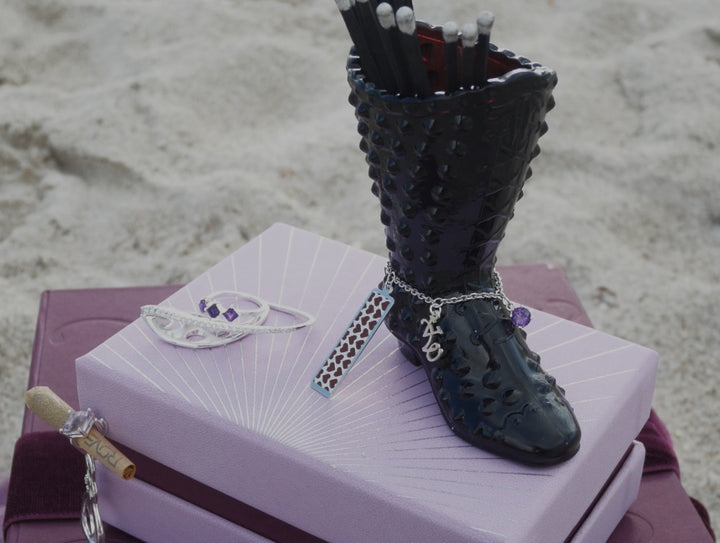 Vintage Match Vase, One of One Purple Boot