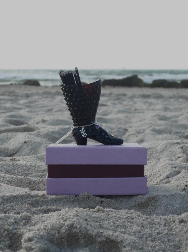Vintage Match Vase, One of One Purple Boot